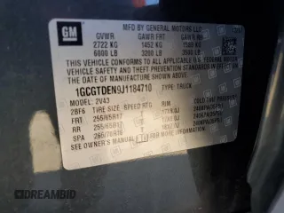 2018 Chevrolet Colorado 4WD Z71 z VIN 1GCGTDEN9J1184710, wystawiony jako Copart lot #47131135 z przebiegiem 108 478 mil mil oraz Szkoda całkowita • Salvage title. Historia ofert i sprzedaży dostępna na DreamBid. Obrazek 12.