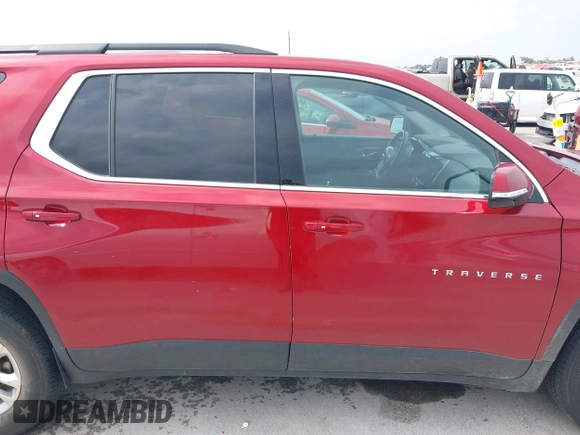 2019 Chevrolet Traverse LT Cloth with VIN 1GNERGKW3KJ317815, listed as a IAAI auction lot 42139041 with 95,715 mi miles and . Bid and sale history available at DreamBid. Image 13.