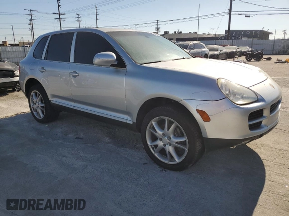 2004 Porsche Cayenne with VIN WP1AA29P44LA23409, listed as a Copart auction lot 46017985 with 82,924 mi miles and Salvage Title. Bid and sale history available at carsss.com. Image 4.