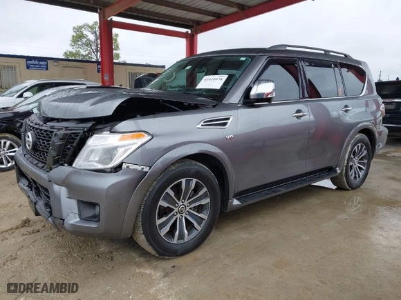 2019 Nissan Armada SL with VIN JN8AY2ND4K9091619, listed as a IAAI auction lot 41410978 with 98,452 mi miles. Bid and sale history available at carsss.com. Image 2.