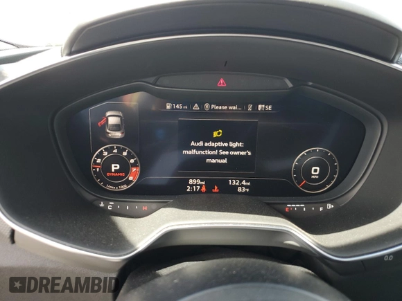 2023 Audi TTS z VIN TRUA1AFV5P1008454, wystawiony jako Copart lot #56444184 z przebiegiem 899 mil mil oraz Szkody całkowita. Historia ofert i sprzedaży dostępna na DreamBid. Obrazek 9.