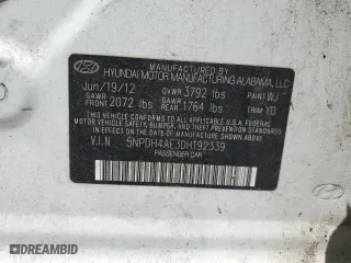 2013 Hyundai Elantra Limited PZEV with VIN 5NPDH4AE3DH192339, listed as a Copart auction lot 67234654 with 154,153 mi miles and Clean Title. Bid and sale history available at carsss.com. Image 12.