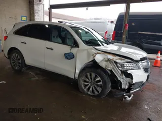 2016 Acura MDX w/Tech with VIN 5FRYD4H44GB020994, listed as a IAAI auction lot 41747164 with 158,264 mi miles. Bid and sale history available at carsss.com. Image 1.