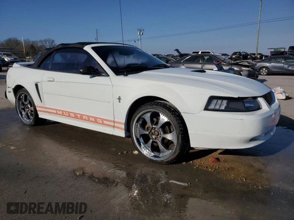 2000 Ford Mustang with VIN 1FAFP4447YF165830, listed as a Copart auction lot 48740405 with 217,792 mi miles and Salvage Title. Bid and sale history available at carsss.com. Image 4.