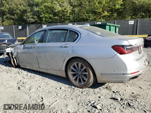 2020 BMW 7 Series 750i xDrive with VIN WBA7U2C02LCD65874, listed as a Copart auction lot 75076944 with 64,439 mi miles and Salvage Title. Bid and sale history available at carsss.com. Image 2.