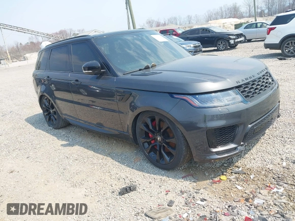 2020 Land Rover Range Rover Sport HST with VIN SALWS2RU9LA730504, listed as a IAAI auction lot 41908264 with 65,275 mi miles. Bid and sale history available at carsss.com. Image 1.