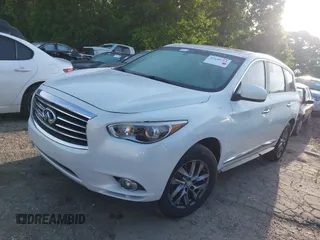 2013 Infiniti JX35 with VIN 5N1AL0MN4DC347669, listed as a IAAI auction lot 42150711 with 145,531 mi miles and . Bid and sale history available at DreamBid. Image 2.