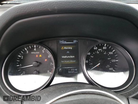 2017 Nissan Rogue SL with VIN 5N1AT2MV2HC857035, listed as a Copart auction lot 62498895 with 88,385 mi miles and Salvage title. Bid and sale history available at DreamBid. Image 9.