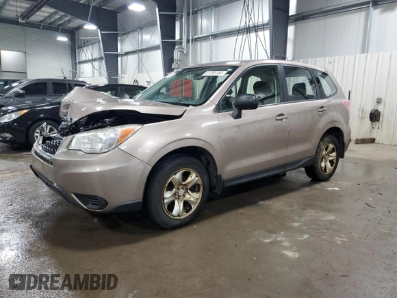 2014 Subaru Forester 2.5i with VIN JF2SJAAC7EH420675, listed as a Copart auction lot 81395164 with 153,437 mi miles and Salvage Title. Bid and sale history available at DreamBid. Image 1.