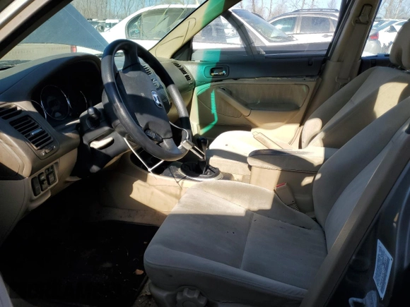 2003 Honda Civic EX with VIN 2HGES25773H569172, listed as a Copart auction lot 45013615 with 293,902 mi miles and Salvage Title. Bid and sale history available at DreamBid. Image 7.