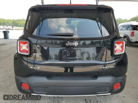 2015 Jeep Renegade Limited with VIN ZACCJBDT7FPB25249, listed as a Copart auction lot 59015645 with 101,602 mi miles and Salvage title. Bid and sale history available at DreamBid. Image 6.