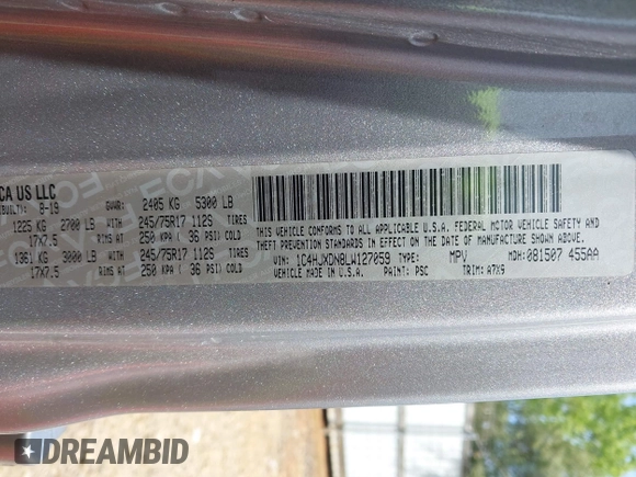 2020 Jeep Wrangler Unlimited Sport Altitude с VIN 1C4HJXDN8LW127059, выставлен на аукционе IAAI как лот 41821194 с пробегом 152 744 миль миль и . История ставок и продаж доступна на DreamBid. Изображение 9.
