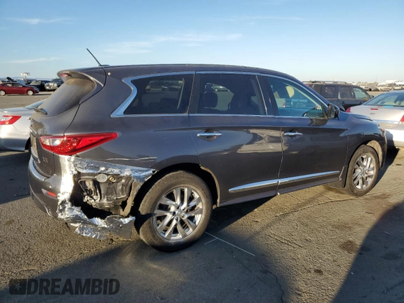 2013 Infiniti JX35 with VIN 5N1AL0MN3DC317773, listed as a Copart auction lot 75810624 with 132,718 mi miles and Salvage Title. Bid and sale history available at carsss.com. Image 3.