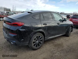 2024 BMW X6 xDrive40i with VIN 5UX33EX02R9V54848, listed as a Copart auction lot 46439645 with 9,427 mi miles and Clean Title. Bid and sale history available at carsss.com. Image 3.
