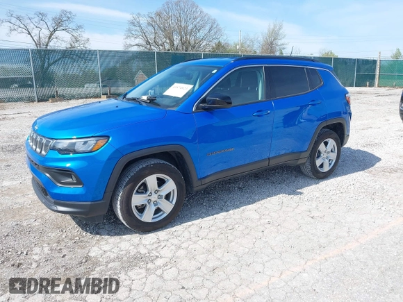 2022 Jeep Compass Latitude with VIN 3C4NJDBB5NT178361, listed as a IAAI auction lot 41874823 with 37,241 mi miles and . Bid and sale history available at DreamBid. Image 18.