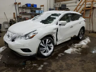 2018 Nissan Murano Platinum with VIN 5N1AZ2MH7JN122425, listed as a Copart auction lot 47676195 with 131,002 mi miles and Salvage Title. Bid and sale history available at carsss.com. Image 1.
