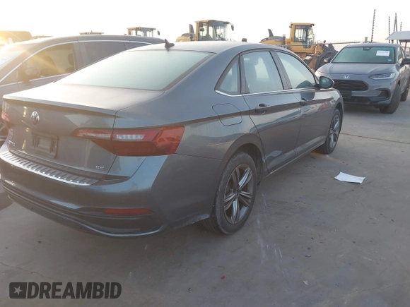 2023 Volkswagen Jetta SE with VIN 3VW7M7BUXPM012396, listed as a IAAI auction lot 42073638 with 24,593 mi miles and . Bid and sale history available at DreamBid. Image 4.