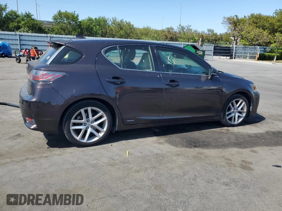 2014 Lexus CT 200h with VIN JTHKD5BHXE2202576, listed as a Copart auction lot 54445035 with 113,318 mi miles and Salvage Title. Bid and sale history available at DreamBid. Image 3.