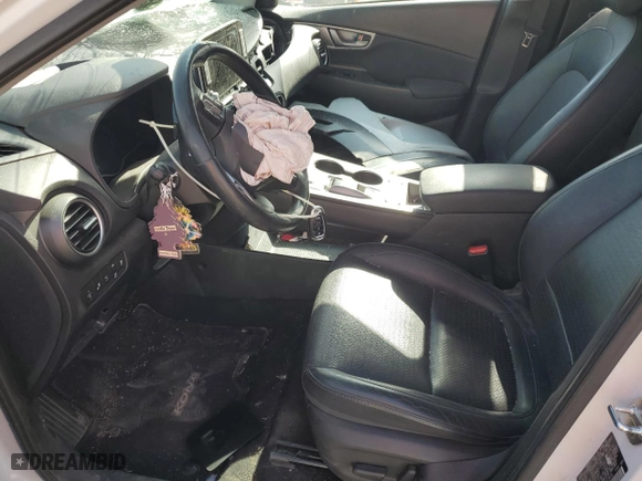 2019 Hyundai Kona Electric Ultimate with VIN KM8K53AG2KU022919, listed as a Copart auction lot 75327334 with 0 mi miles and Salvage Title. Bid and sale history available at carsss.com. Image 7.