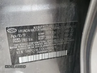 2019 Hyundai Elantra SE with VIN 5NPD74LFXKH489078, listed as a Copart auction lot 48174455 with 114,627 mi miles and Salvage Title. Bid and sale history available at DreamBid. Image 12.