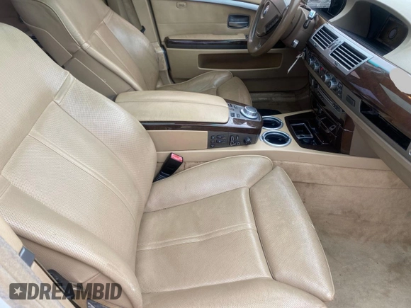 2007 BMW 7 Series 750Li with VIN WBAHN83547DT65694, listed as a Copart auction lot 56299075 with 167,510 mi miles and Clean Title. Bid and sale history available at DreamBid. Image 5.
