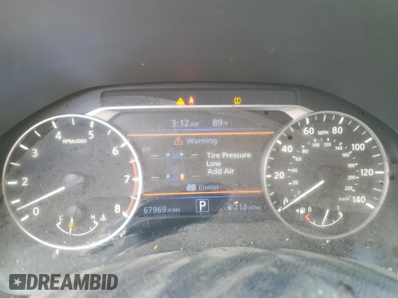 2021 Nissan Altima SV with VIN 1N4BL4DV2MN334672, listed as a Copart auction lot 52707795 with 67,969 mi miles and Salvage title. Bid and sale history available at DreamBid. Image 9.