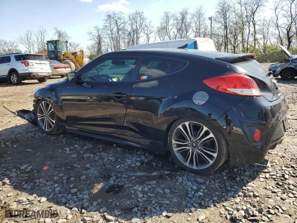 2016 Hyundai Veloster Turbo with VIN KMHTC6AE7GU249962, listed as a Copart auction lot 52281215 with 92,878 mi miles and Salvage Title. Bid and sale history available at carsss.com. Image 2.