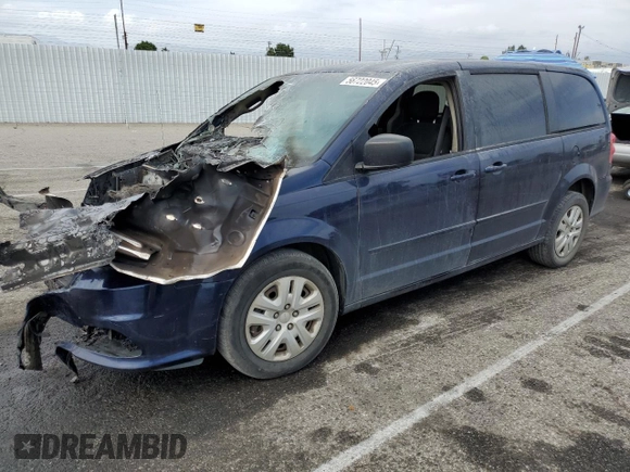 2017 Dodge Grand Caravan SE z VIN 2C4RDGBG2HR755893, wystawiony jako Copart lot #56722045 z przebiegiem Nie podano mil oraz Szkoda całkowita • Salvage title. Historia ofert i sprzedaży dostępna na DreamBid. Obrazek 1.