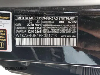 2023 Mercedes-Benz C 300 with VIN W1KAF4GB1PR071219, listed as a Copart auction lot 48556705 with 22,017 mi miles and Salvage Title. Bid and sale history available at carsss.com. Image 12.