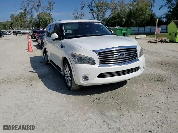 2012 Infiniti QX56 7-passenger with VIN JN8AZ2NF7C9516783, listed as a Copart auction lot 45446085 with 123,981 mi miles and Salvage Title. Bid and sale history available at carsss.com. Image 14.