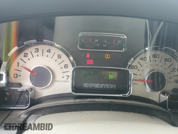 2011 Ford Expedition Limited with VIN 1FMJU1K51BEF12844, listed as a Copart auction lot 54833675 with 245,355 mi miles and Salvage title. Bid and sale history available at DreamBid. Image 9.