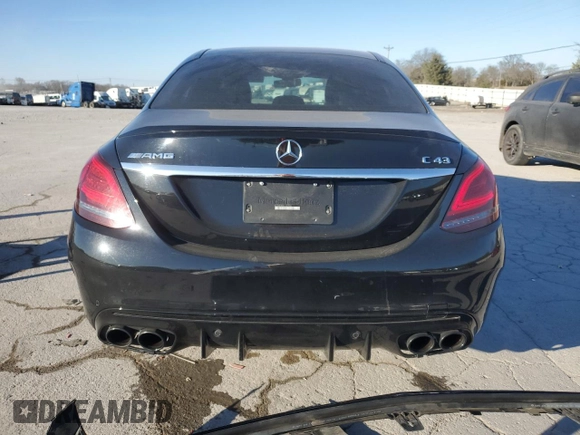 2020 Mercedes-Benz C 43 AMG with VIN 55SWF6EB2LU329244, listed as a Copart auction lot 46253045 with 55,209 mi miles and Salvage Title. Bid and sale history available at carsss.com. Image 6.