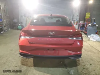 2021 Hyundai Elantra SEL with VIN 5NPLS4AG5MH004595, listed as a Copart auction lot 46096555 with 28,124 mi miles and Salvage Title. Bid and sale history available at carsss.com. Image 6.