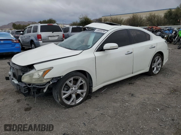 2014 Nissan Maxima SV with VIN 1N4AA5AP0EC471118, listed as a Copart auction lot 49008295 with 98,501 mi miles and Salvage title. Bid and sale history available at DreamBid. Image 1.