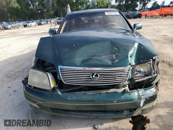 2000 Lexus LS 400 with VIN JT8BH28F9Y0171927, listed as a Copart auction lot 53521515 with 357,481 mi miles and Salvage Title. Bid and sale history available at carsss.com. Image 5.