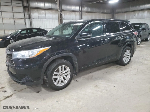 2016 Toyota Highlander LE with VIN 5TDBKRFH7GS303983, listed as a Copart auction lot 51414635 with 160,661 mi miles and Salvage Title. Bid and sale history available at carsss.com. Image 1.