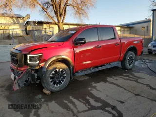 2021 Nissan Titan Pro-4X z VIN 1N6AA1ED0MN512723, wystawiony jako Copart lot #83922304 z przebiegiem 41 649 mil mil oraz Szkoda całkowita • Salvage title. Historia ofert i sprzedaży dostępna na DreamBid. Obrazek 1.