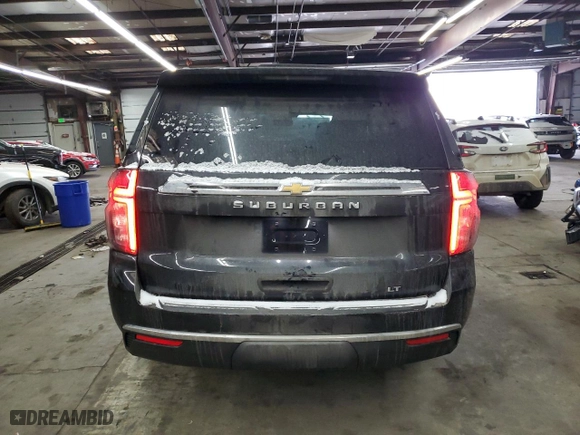 2024 Chevrolet Suburban LT with VIN 1GNSKCKD1RR386268, listed as a Copart auction lot 44719245 with 1,498 mi miles and Salvage Title. Bid and sale history available at carsss.com. Image 6.