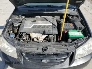 2005 Kia Spectra LX with VIN KNAFE122555102997, listed as a Copart auction lot 54191025 with 142,071 mi miles and Salvage Title. Bid and sale history available at carsss.com. Image 11.