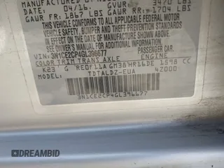 2016 Nissan Note S with VIN 3N1CE2CP4GL396677, listed as a IAAI auction lot 42606451 with 92,546 mi miles and . Bid and sale history available at DreamBid. Image 9.