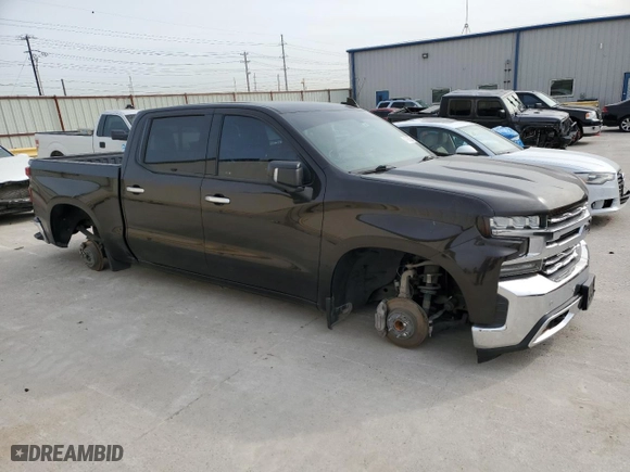 2019 Chevrolet Silverado 1500 LTZ with VIN 1GCPWEEDXKZ209962, listed as a Copart auction lot 47596025 with 0 mi miles and Salvage Title. Bid and sale history available at carsss.com. Image 4.