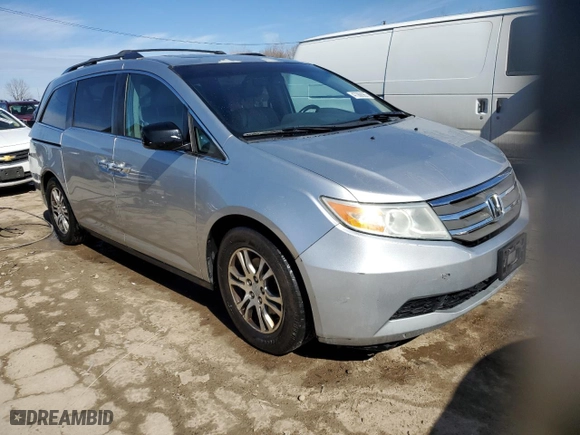 2011 Honda Odyssey EX-L with VIN 5FNRL5H6XBB095059, listed as a Copart auction lot 47368985 with 217,084 mi miles and Salvage Title. Bid and sale history available at carsss.com. Image 4.