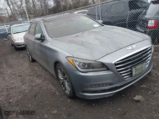 2015 Hyundai Genesis 5.0L with VIN KMHGN4JF7FU054578, listed as a IAAI auction lot 41726190 with 999,999 mi miles. Bid and sale history available at carsss.com. Image 1.