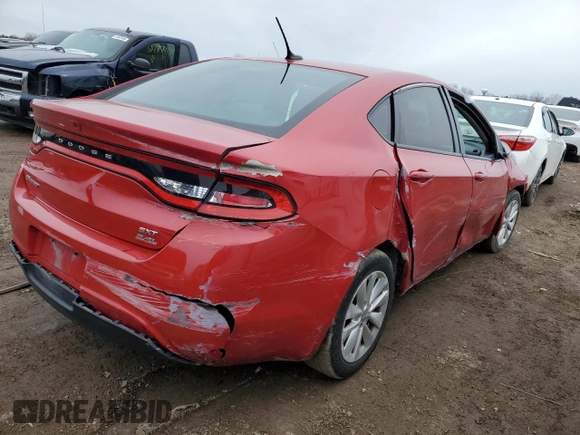 2014 Dodge Dart SXT with VIN 1C3CDFBB0ED716162, listed as a Copart auction lot 51711055 with 174,671 mi miles and Clean Title. Bid and sale history available at carsss.com. Image 3.