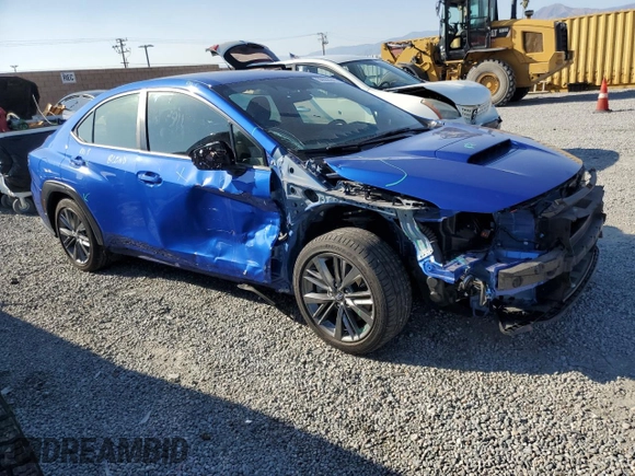 2023 Subaru WRX with VIN JF1VBAB60P8812195, listed as a Copart auction lot 50088245 with 22,588 mi miles and Salvage title. Bid and sale history available at DreamBid. Image 4.