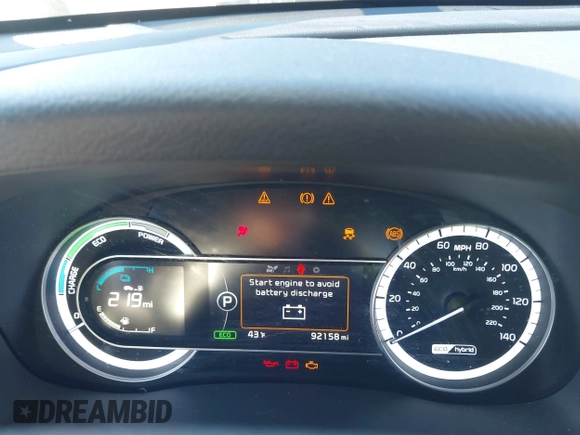 2018 Kia Niro LX with VIN KNDCB3LC0J5161919, listed as a IAAI auction lot 41004920 with 92,158 mi miles. Bid and sale history available at carsss.com. Image 7.