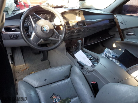 2007 BMW 5 Series 530i with VIN WBANE73527CM46373, listed as a Copart auction lot 87189814 with 0 mi miles and Salvage Title. Bid and sale history available at carsss.com. Image 8.