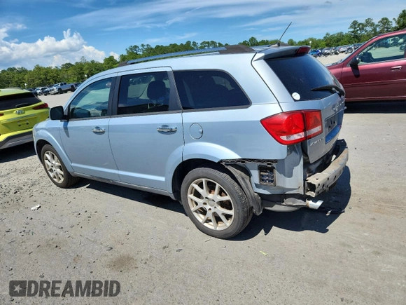2013 Dodge Journey Crew with VIN 3C4PDCDG5DT599840, listed as a Copart auction lot 62542795 with 102,235 mi miles and Salvage title. Bid and sale history available at DreamBid. Image 2.