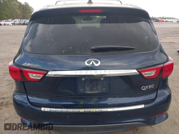 2017 Infiniti QX60 with VIN 5N1DL0MM3HC504232, listed as a IAAI auction lot 41940671 with 156,488 mi miles and . Bid and sale history available at DreamBid. Image 16.