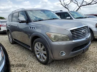 2014 Infiniti QX80 with VIN JN8AZ2NF6E9555108, listed as a Copart auction lot 53899575 with 156,989 mi miles and Clean Title. Bid and sale history available at carsss.com. Image 4.